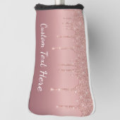 Roos Gold Glitter Golf Head Hoesje met aangepaste  Golfheadcover (Draai 90)