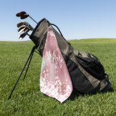 Roos Gold Glitter Golfhanddoek (Groen)