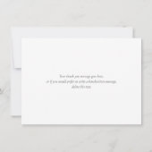 Roos Gold Glitter Goud Crucifix Script Bedankkaart (Achterkant)