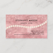 Roos Gold Glitter Gouden Parel Sieraden Shop Visitekaartje (Achterkant)