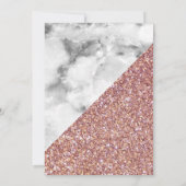 Roos Gold Glitter Gray White Marble Muslim Wedding Kaart (Achterkant)