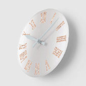 Roos Gold Glitter Grey Silver Ombre Minimale Black Ronde Klok (Hoek)