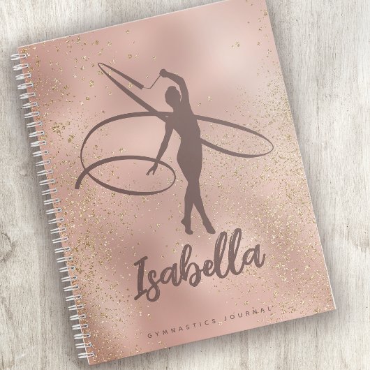 Roos Gold Glitter Gymnastiek Journal Notitieboek