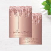 Roos Gold Glitter Hair Clip Jewelry Display Kaart (Bureau)