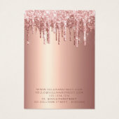 Roos Gold Glitter Hair Clip Jewelry Display Kaart (Achterkant)