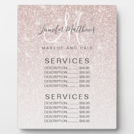 Roos Gold Glitter Hair Makeup Salon Price Menu Fotoplaat