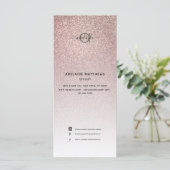 Roos Gold Glitter Hair Salon Makeup Artist Service Menu (Staand voorkant)
