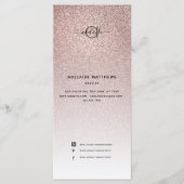 Roos Gold Glitter Hair Salon Makeup Artist Service Menu (Voorkant)