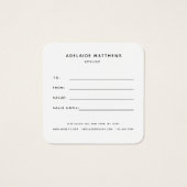 Roos Gold Glitter Hair Salon Makeup-kaartje Vierkante Visitekaartjes (Achterkant)