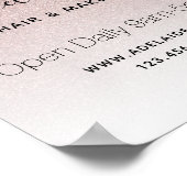 Roos Gold Glitter Hair stylist Salon ReOpening Poster (Hoek)