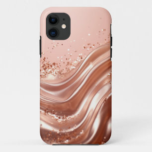 Roos Gold Glitter Half - Glitter Hoesje