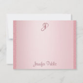 Roos Gold Glitter Hand Script Monogram Sjabloon (Voorkant)