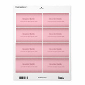 Roos Gold Glitter Handwriting Sjabloon legant Etiket (Full Sheet)