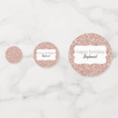 Roos Gold Glitter Happy Birthday Confetti (Voorkanten)