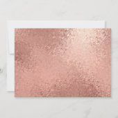 Roos Gold Glitter Heart Moederdag Brunch Kaart (Achterkant)