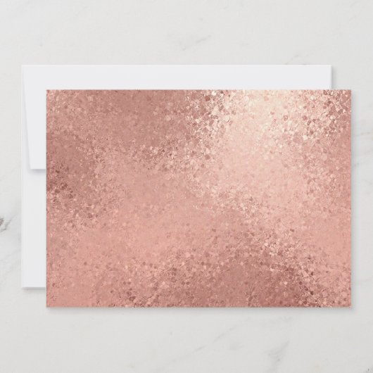 Roos Gold Glitter Heart Moederdag Brunch Kaart (Achterkant)