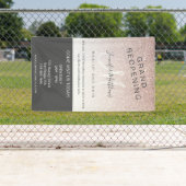 Roos Gold Glitter Heropening Salon COVID Safety Spandoek (Insitu)