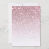 Roos Gold Glitter Het is een Meisje Baby shower Kaart (Achterkant)
