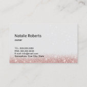 Roos Gold Glitter House Cleaning Maid Service Visitekaartje (Achterkant)