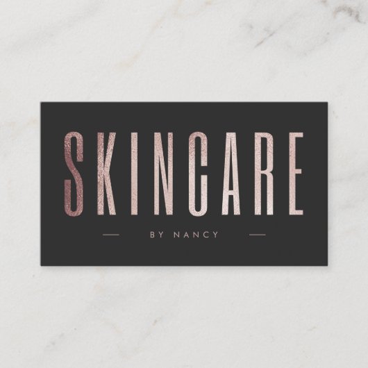 Roos Gold Glitter Huidverzorging Visitekaartje (Voorkant)