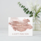 Roos Gold Glitter Ink Jewelry Gift Certificate (Staand voorkant)