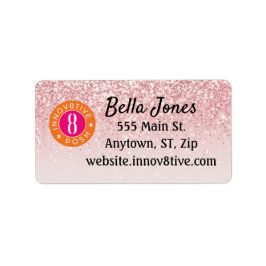 Roos Gold Glitter Innov8tive Posh Address Label