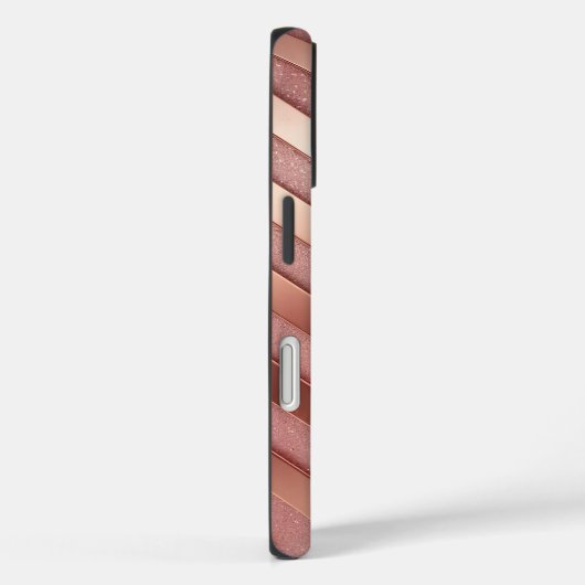 Roos Gold Glitter iPhone 16 Hoesje (Achterkant / Rechts)