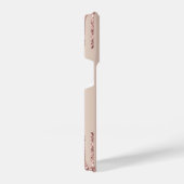 Roos Gold Glitter iPhone-hoesjes met aangepaste te iPhone Hoesje (Rechterkant)