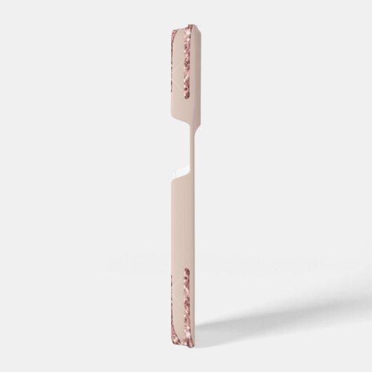 Roos Gold Glitter iPhone-hoesjes met aangepaste te iPhone Hoesje (Rechterkant)