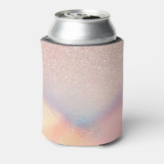 Roos Gold Glitter Iridescent Holographic Gradient Blikjeskoeler (Blikje Achterkant)