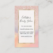 Roos Gold Glitter Iridescent Holographic Gradient Kortingskaartje (Achterkant)