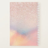 Roos Gold Glitter Iridescent Holographic Gradient Planner (Achterkant)