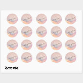 Roos Gold Glitter Iridescent Holographic Gradient Ronde Sticker (Vel)