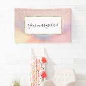 Roos Gold Glitter Iridescent Holographic Gradient Spandoek (Insitu)