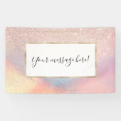 Roos Gold Glitter Iridescent Holographic Gradient Spandoek (Horizontaal)
