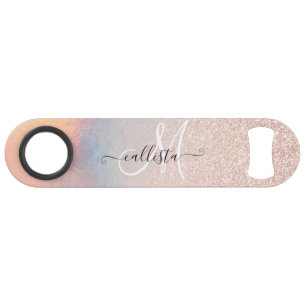 Roos Gold Glitter Iridescent Holographic Gradient Speed Flessenopener