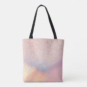 Roos Gold Glitter Iridescent Holographic Gradient Tote Bag (Achterkant)
