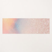 Roos Gold Glitter Iridescent Holographic Gradient Yogamat (Voorkant (horizontaal))