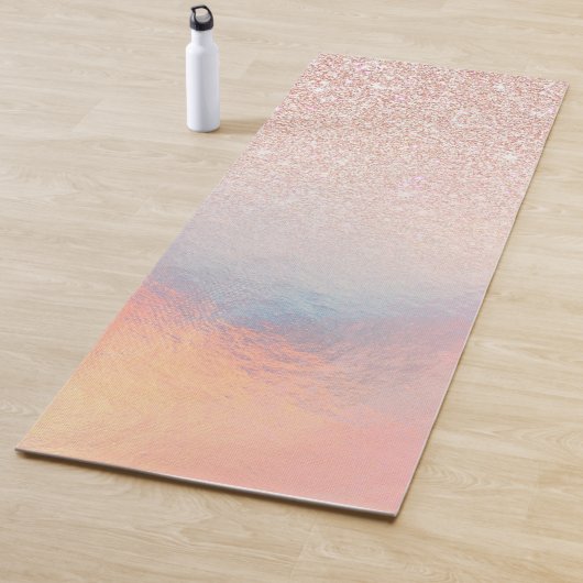 Roos Gold Glitter Iridescent Holographic Gradient Yogamat (In situ)