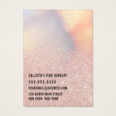 Roos Gold Glitter Iridescent WC-Kaart Visitekaartje (Achterkant)