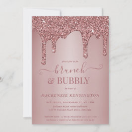 Roos Gold Glitter is een brunch bubbelbad Kaart
