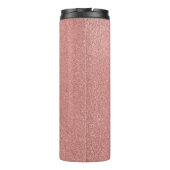 Roos Gold Glitter Je kunt hard werken Thermosbeker (Achterkant)