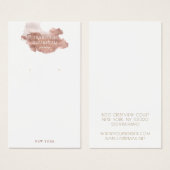 Roos Gold Glitter Jewelry Earring Display Kaart (Voorkant /achterkant)