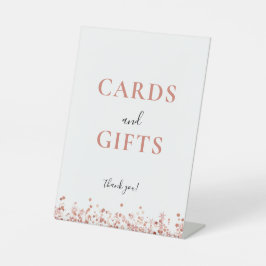 Roos Gold Glitter kaarten geschenken teken Reclamebord Met Voetstuk