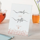 Roos Gold Glitter kaarten geschenken teken Reclamebord Met Voetstuk (Insitu)