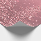 Roos Gold Glitter kerstbomen Holiday  Cadeaupapier (Hoek)