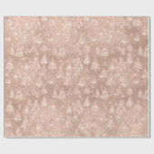 Roos Gold Glitter-kerstboom Vonk Joy New Yea Cadeaupapier (Vlak)