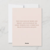 Roos Gold Glitter Kerstmis Fotokaart Feestdagenkaart (Achterkant)