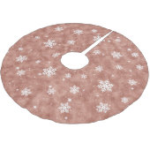 Roos Gold Glitter kerstster Snowflake Patroon Kerstboom Rok (Gekanteld)
