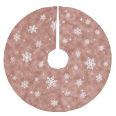Roos Gold Glitter kerstster Snowflake Patroon Kerstboom Rok (Voorkant)